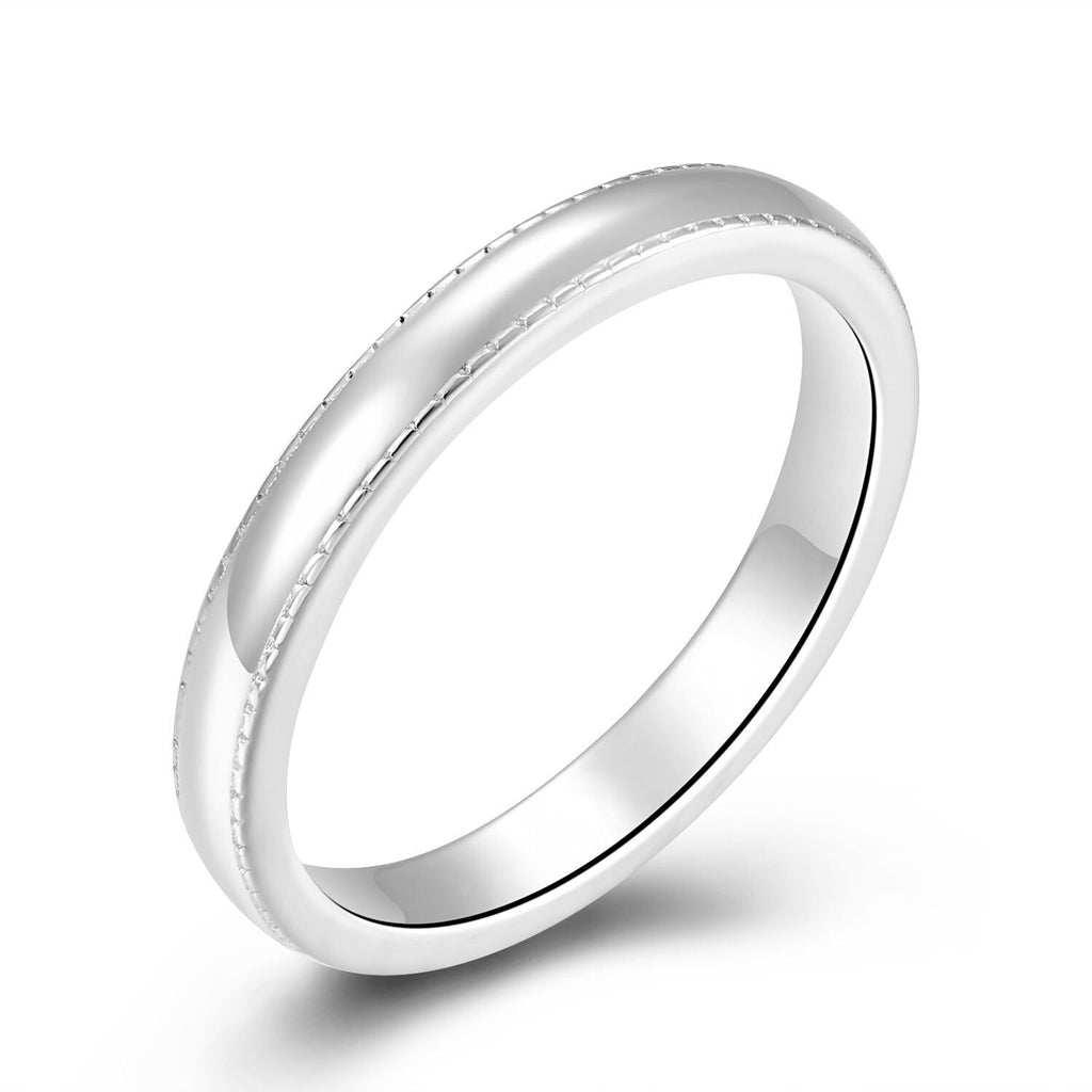 Anillo Plata - Liso - 2.5mm - Chapado Oro y Plata Rodiada