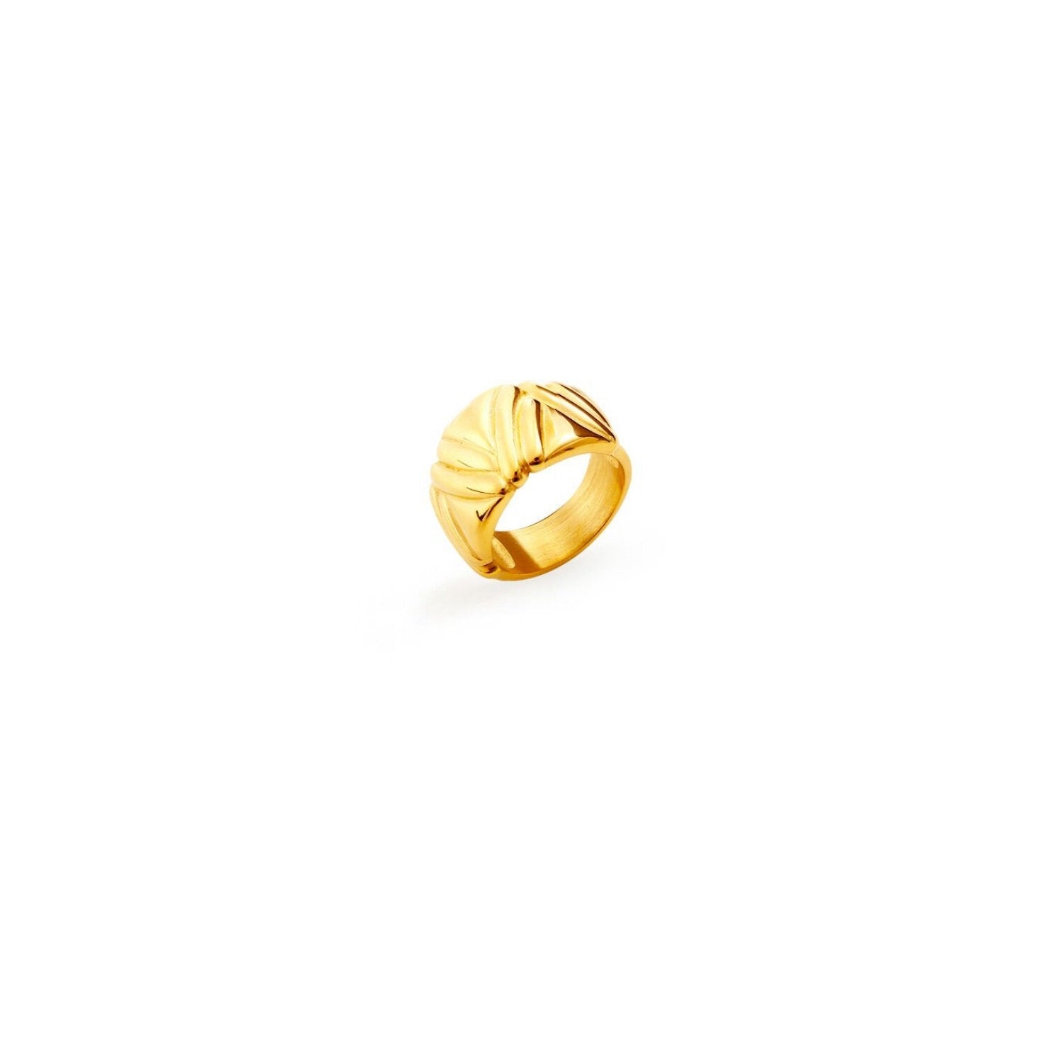 Anillo con Rayas - Bañado Oro