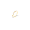 Anillo Cadena - Circonita - Plata Bañado Oro y Plata Rodiada