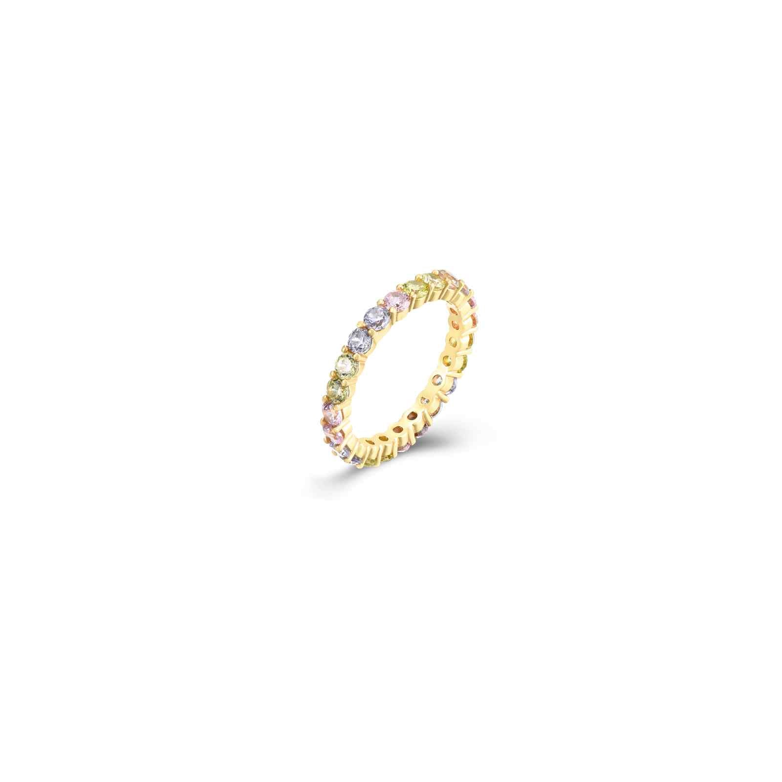 Anillo Circonita - Multi 2,5 mm - Bañado Oro