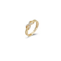 Anillo Circonita Nudo - Bañado Oro