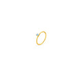 Anillo Plata Circonita - Topacio Azul - Bañado Oro