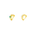 Anillo Plata Circonita - Ola - Bañado Oro