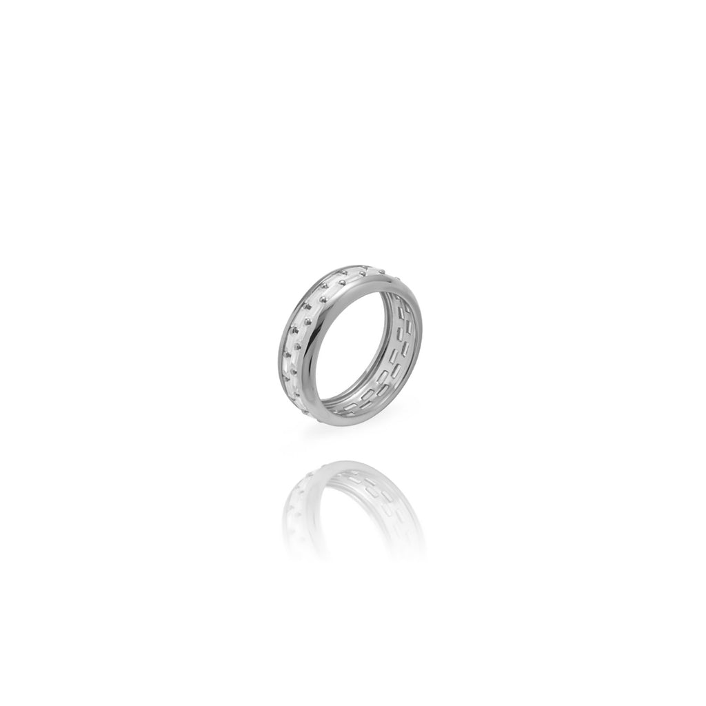Anillo Plata Circonita - Magnífico - Bañado oro y Plata Rodiada