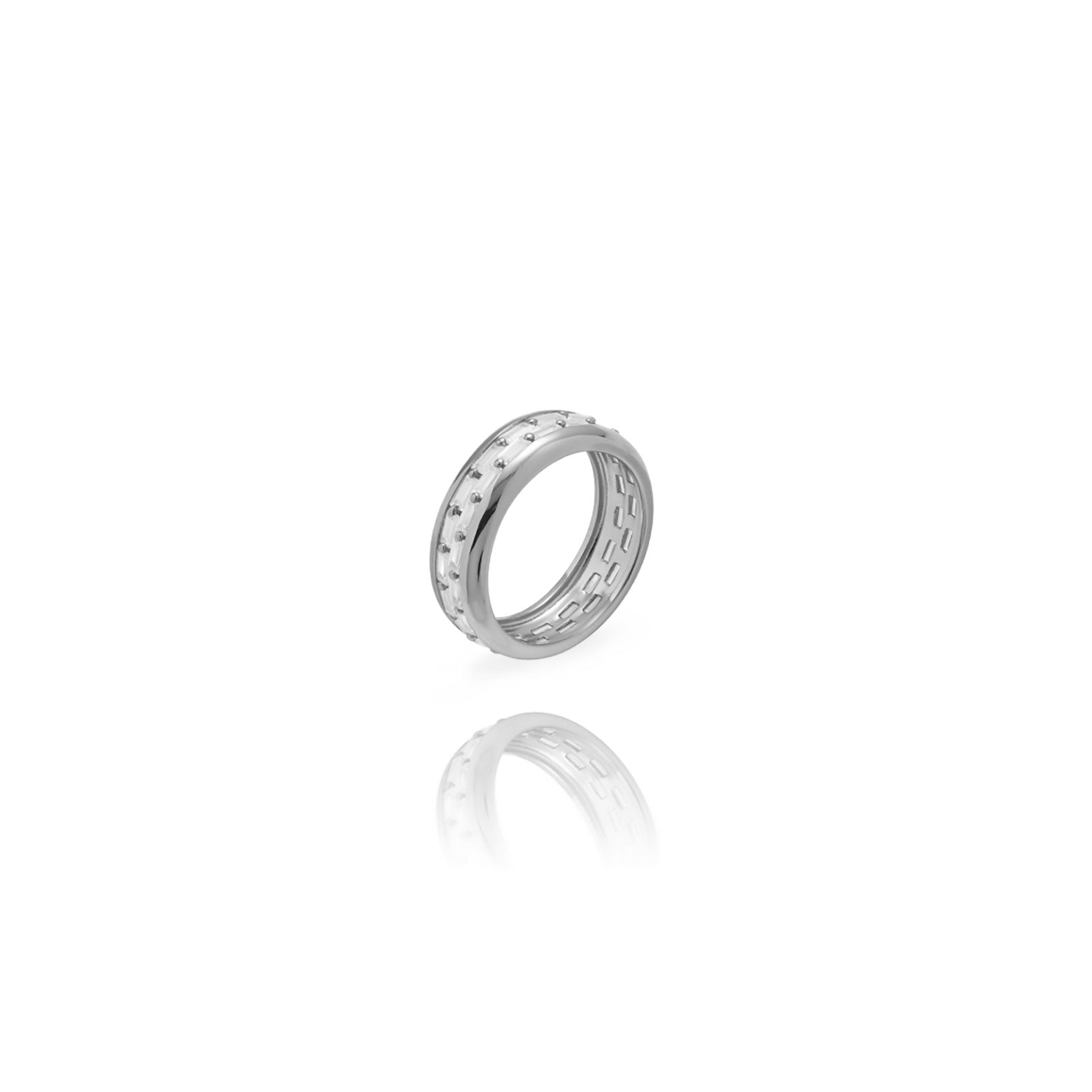 Anillo Plata Circonita - Magnífico - Bañado oro y Plata Rodiada