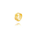 Anillo Plata Circonita - 8,5mm Cadena - Bañado oro y Plata Rodiada