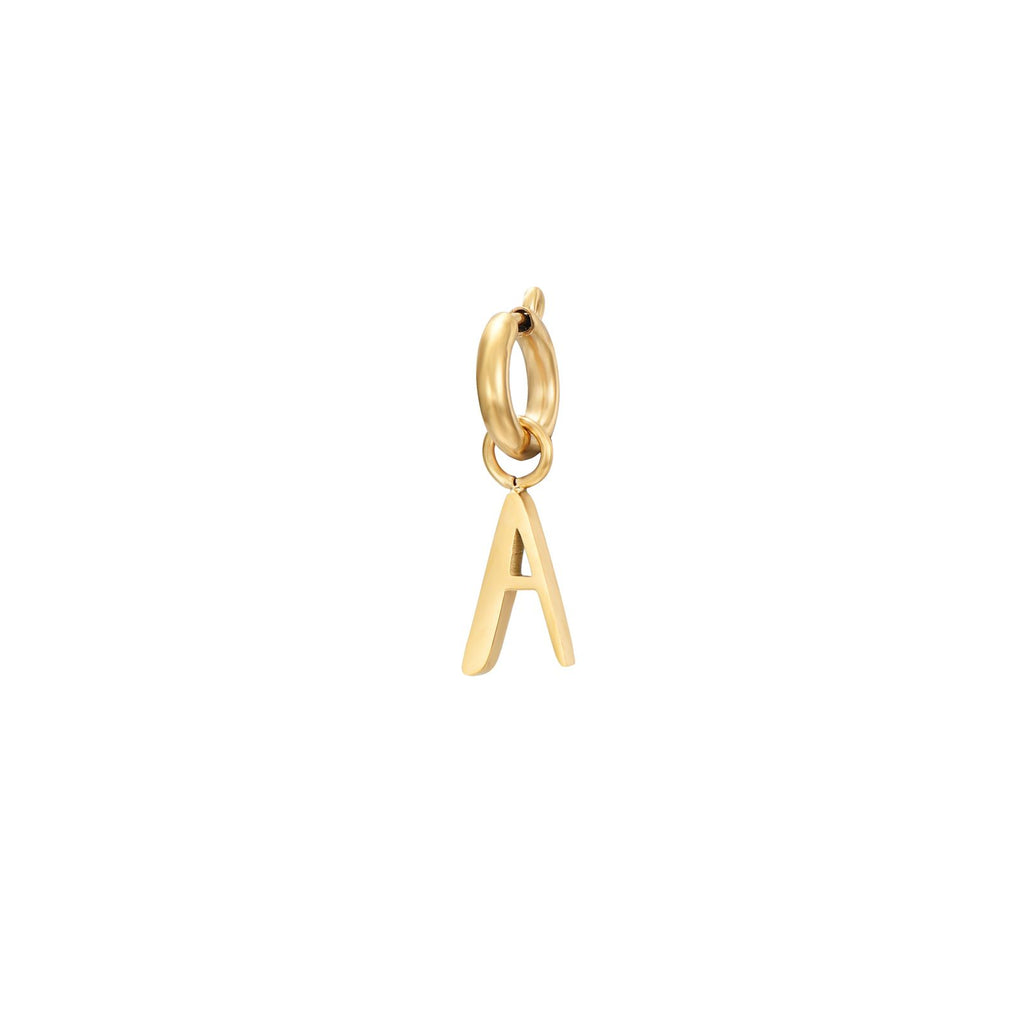 Charm Acero - Letras 10mm - Bañado Oro