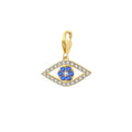Charm Circonita - Ojo 8*16 mm - Plata Bañado Oro Y Plata Rodiada