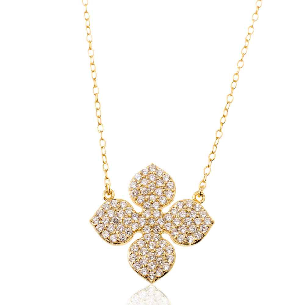 Collar Circonita - Flor - 38+3cm