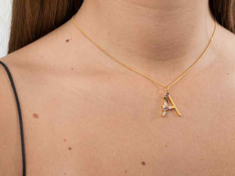 Collar Circonita - Letra - 40+10cm