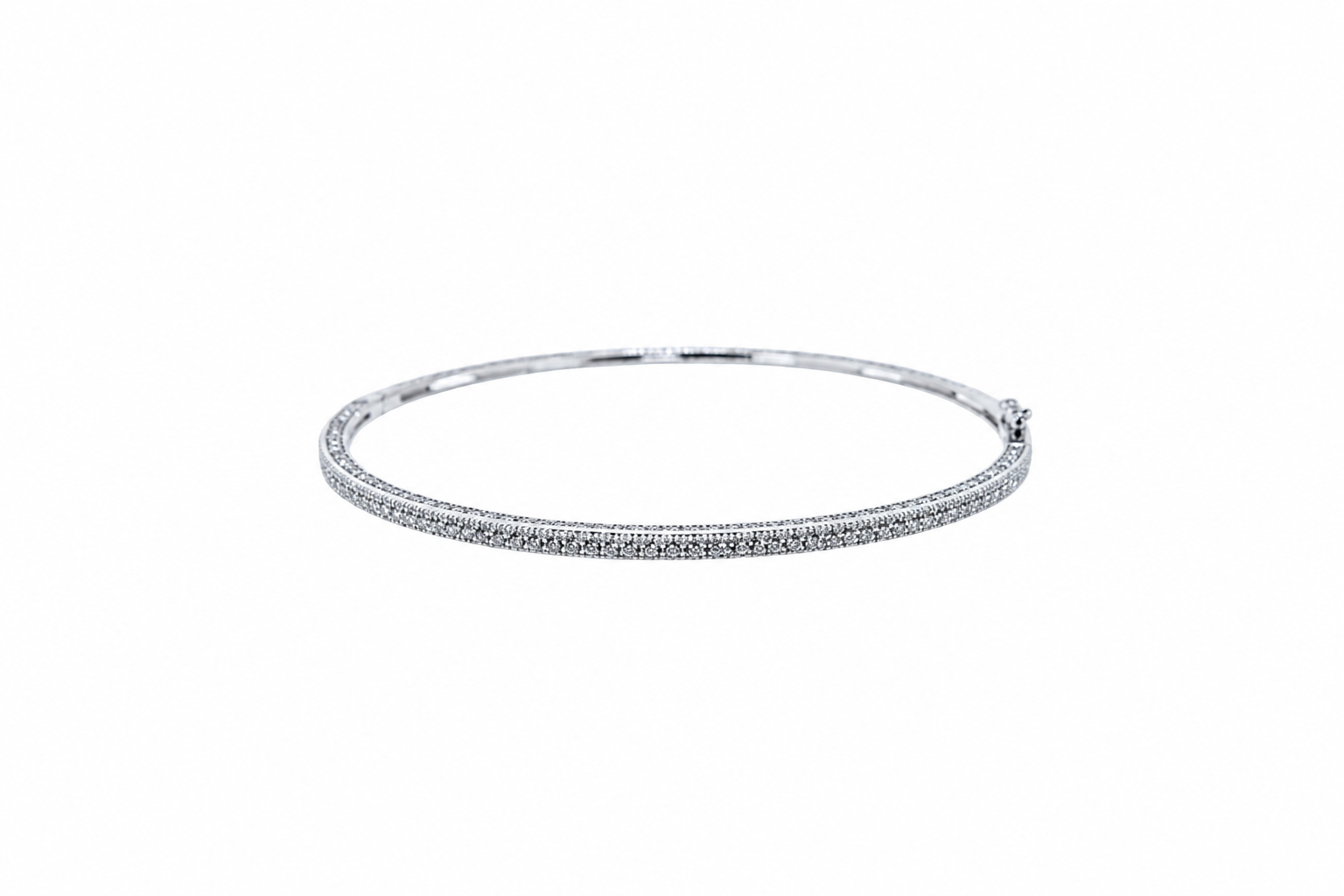 Pulsera brazalete plata 925 1l cz + cz lateral
