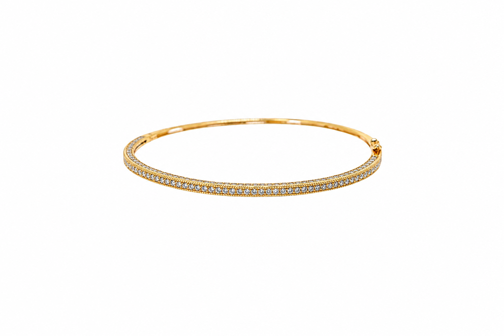 Pulsera brazalete plata 925 1l cz + cz lateral