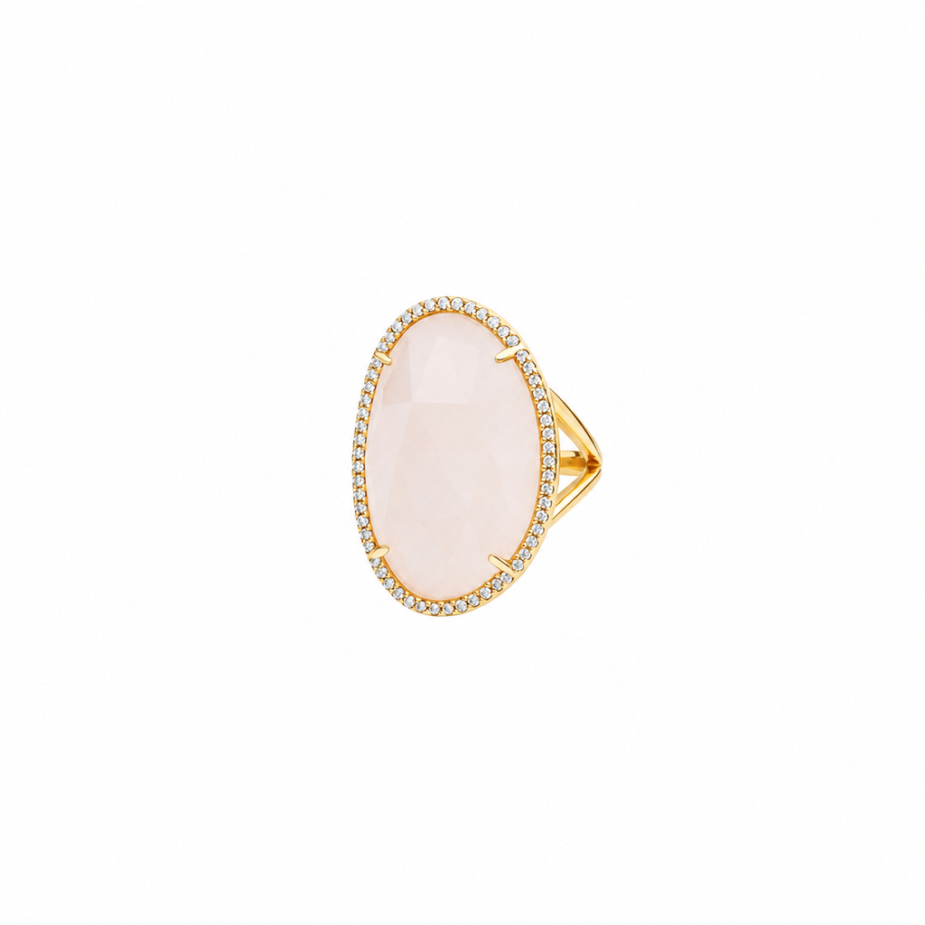 Anillo plata piedra semi preciosa con zirconita