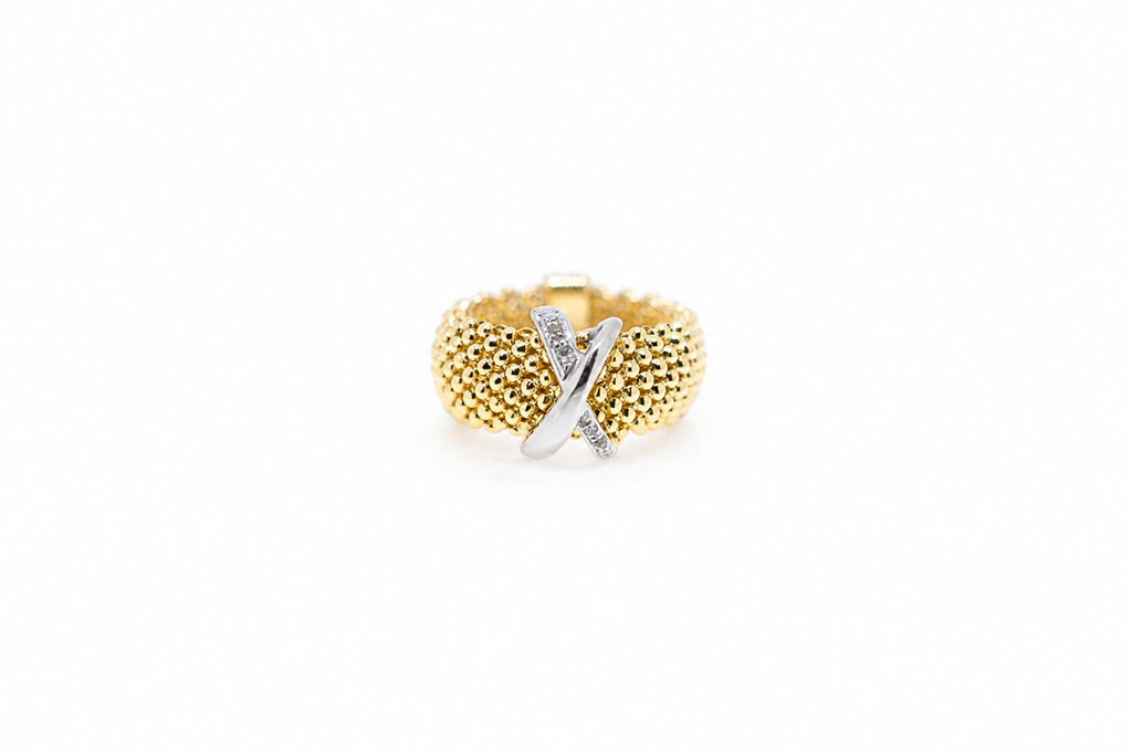 Anillo plata rodiada cz