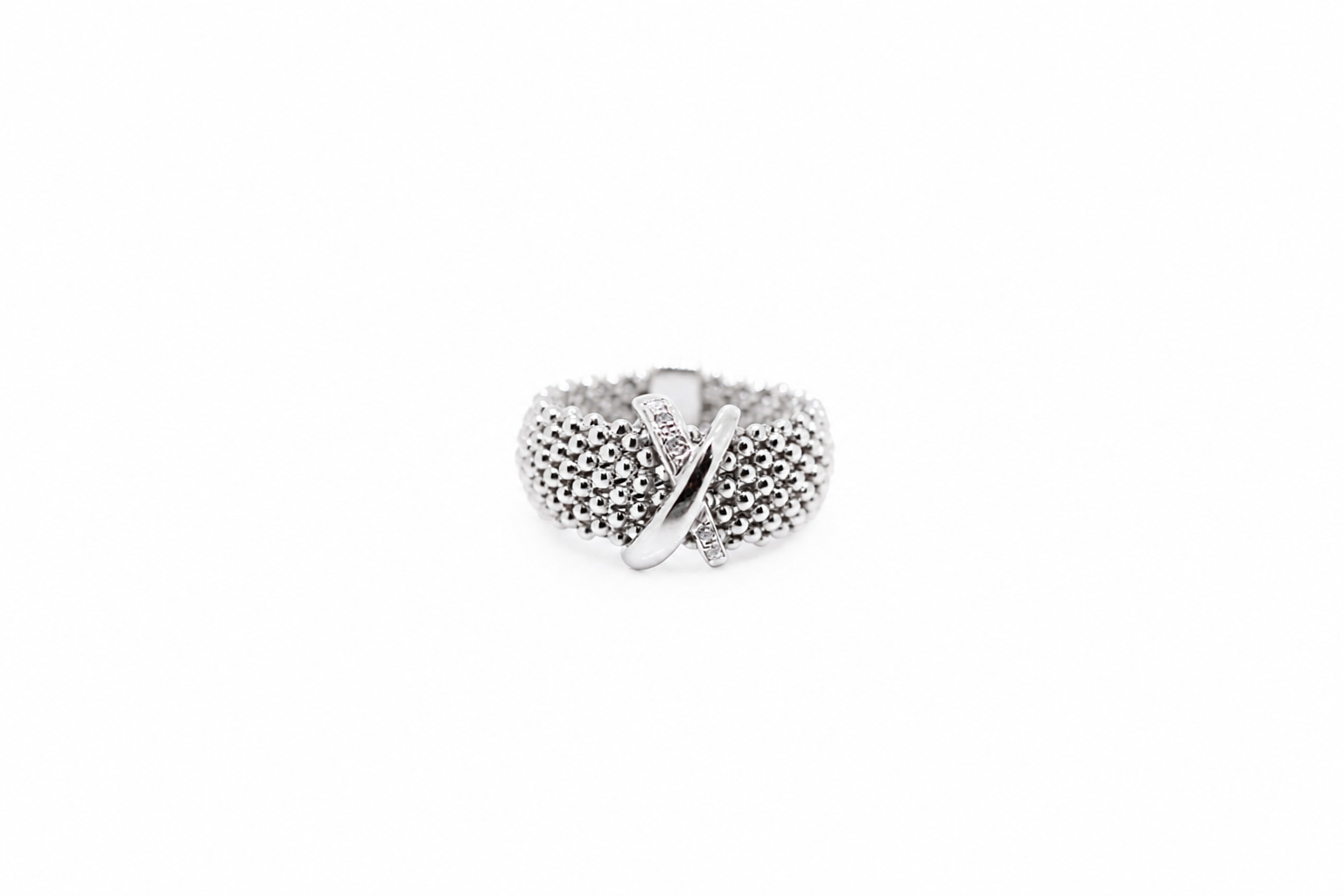 Anillo plata rodiada cz