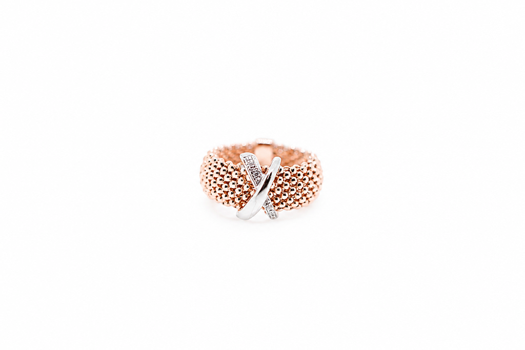 Anillo plata rodiada cz