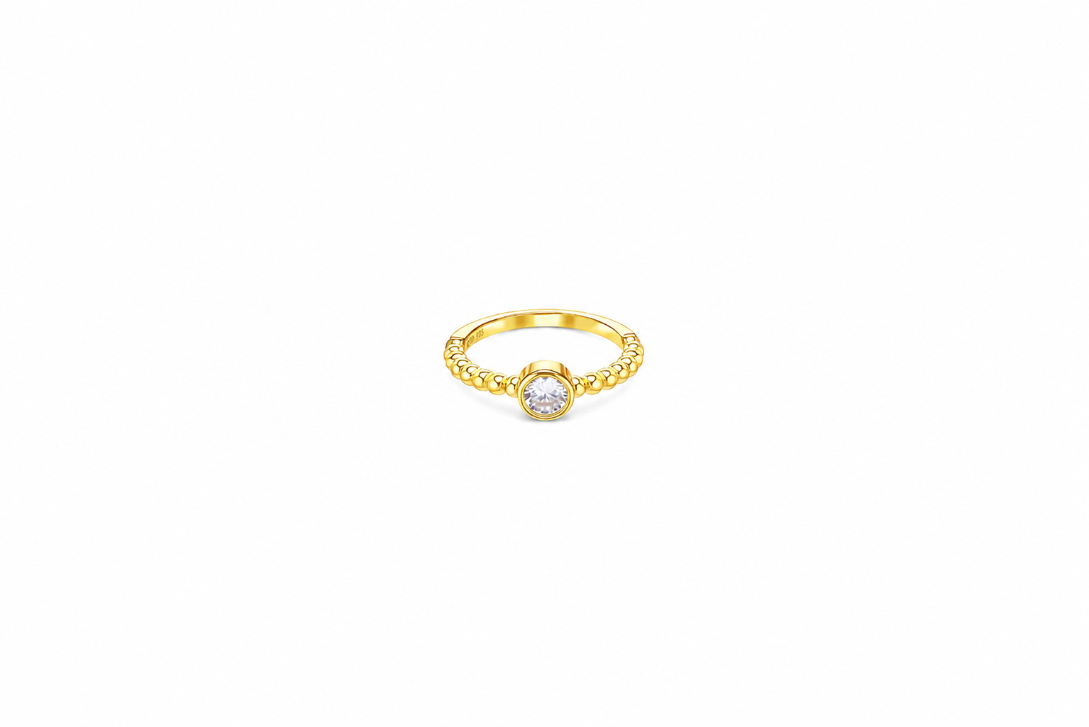 Anillo plata 925 solitario zirconita