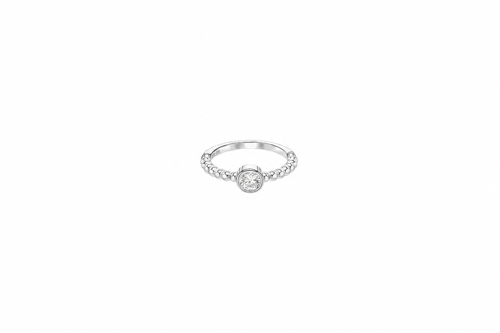 Anillo plata 925 solitario zirconita