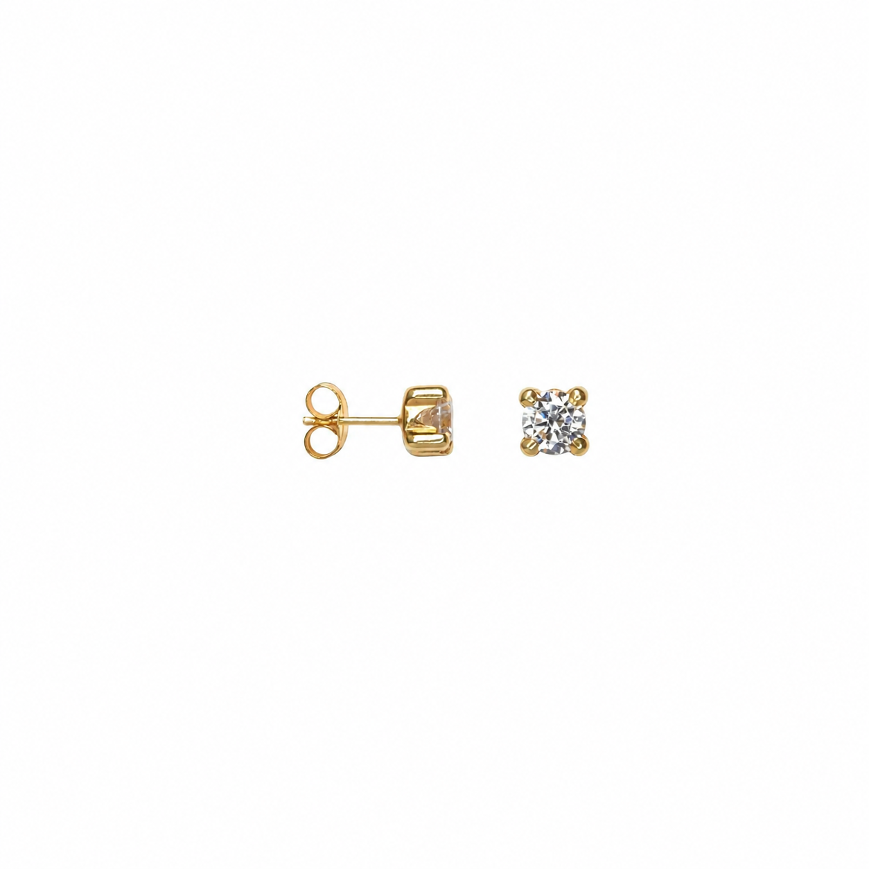 Pendiente plata 925 cz 4 grapas