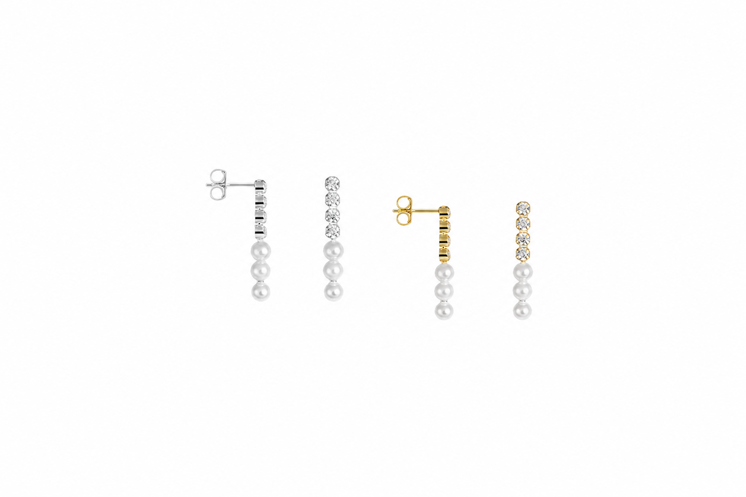 Pendiente plata 925 mini circonitas de 2.5mm
