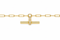 Pulsera plata 925 forzada eslabones alargada con t-bar