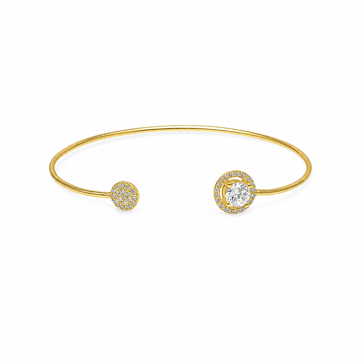 Brazalete plata 925 zirconita abierto