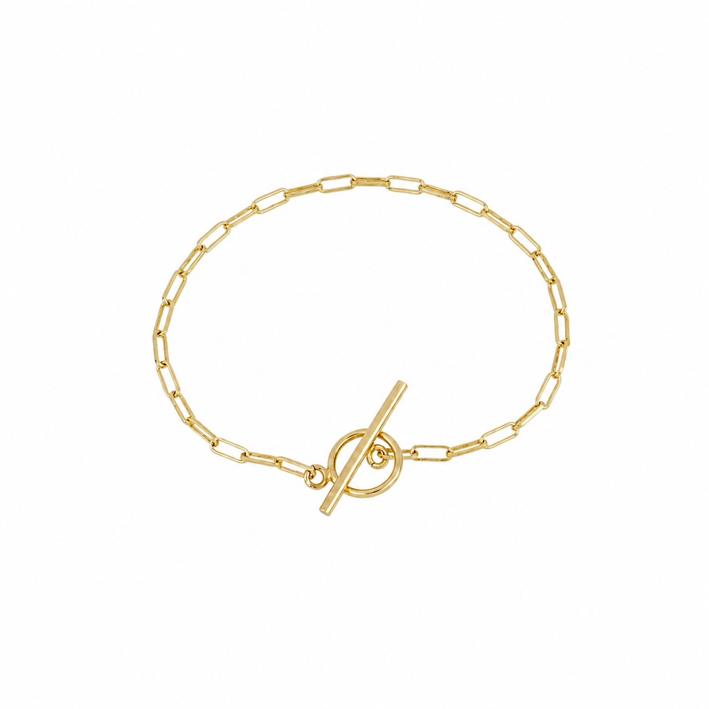 Pulsera eslabones en plata de primera ley y plata 925 bañada en oro