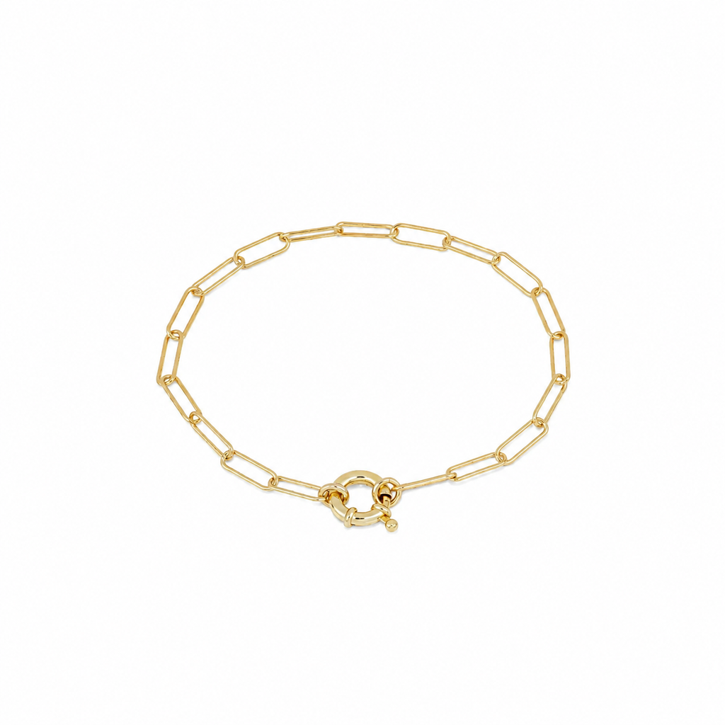 Pulsera en plata de primera ley y plata 925 bañada en oro