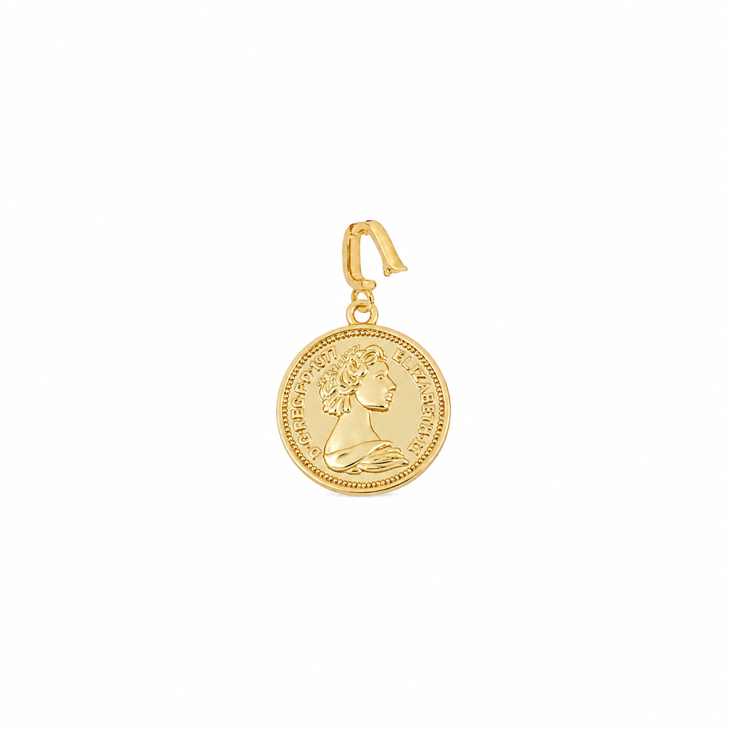 Colgante con porta charm en plata de primera ley rodiada y plata 925 bañada en oro