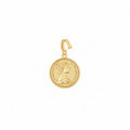 Colgante con porta charm en plata de primera ley rodiada y plata 925 bañada en oro
