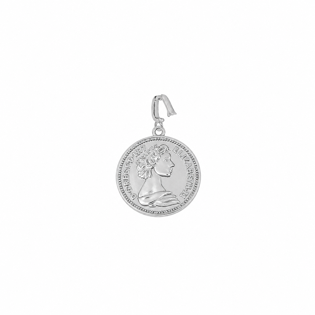 Colgante con porta charm en plata de primera ley rodiada y plata 925 bañada en oro