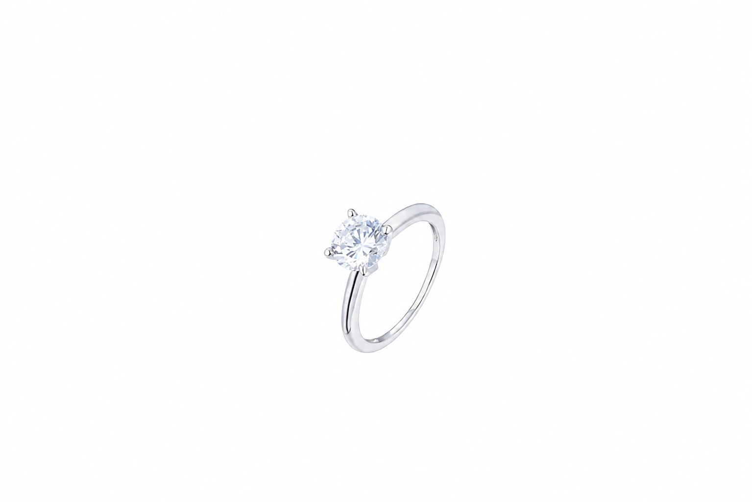 Anillo plata 925 solitario zirconita