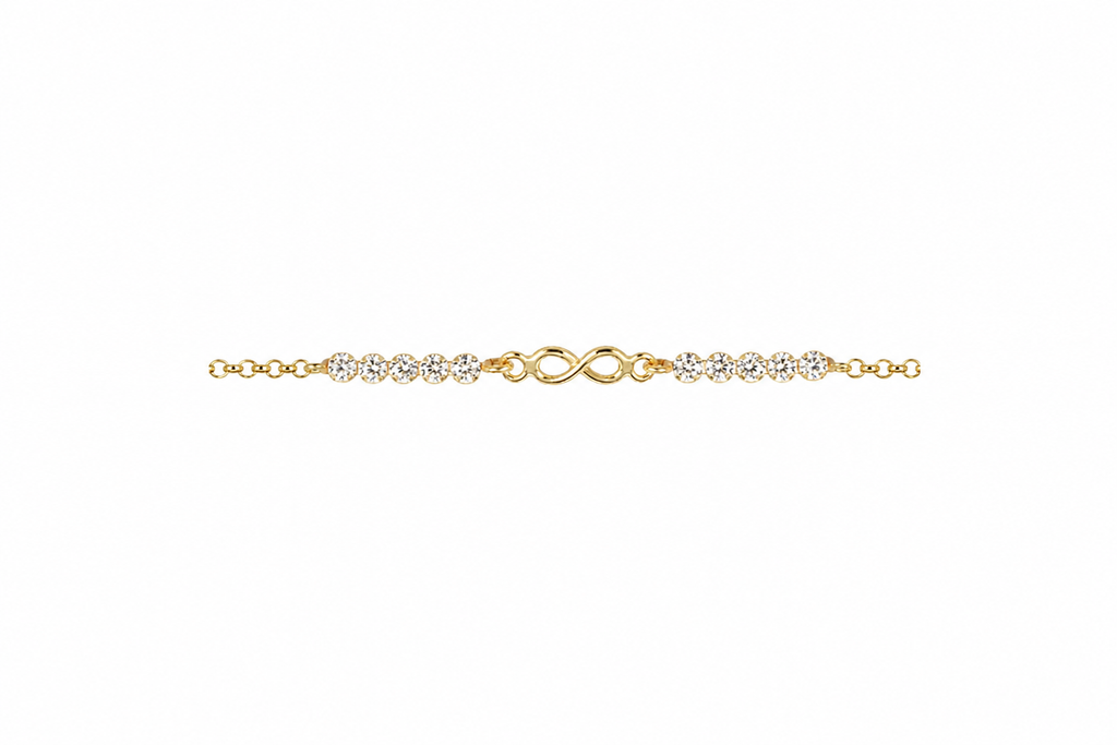 Pulsera plata 925 símbolo infinito 4x14mm