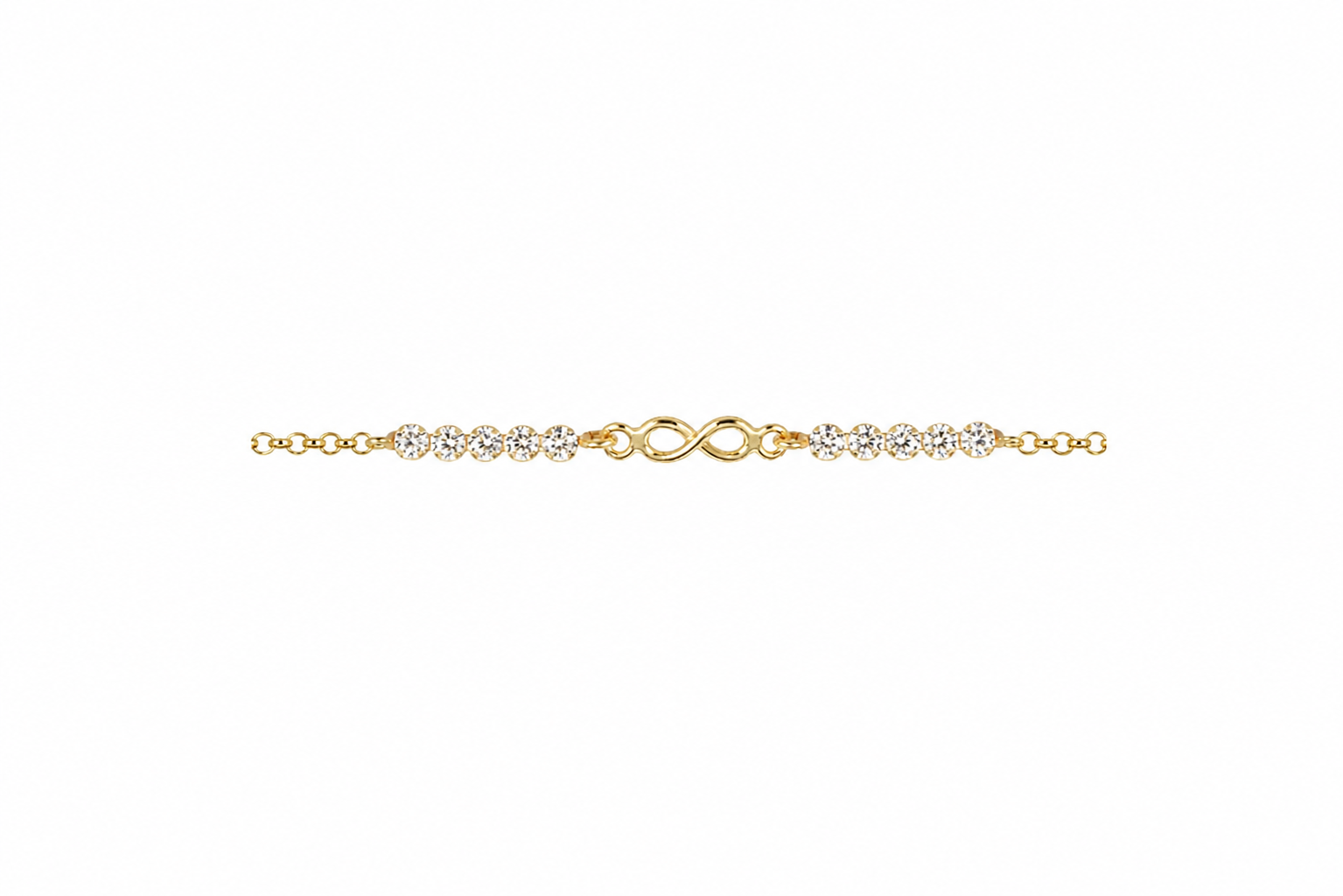 Pulsera plata 925 símbolo infinito 4x14mm