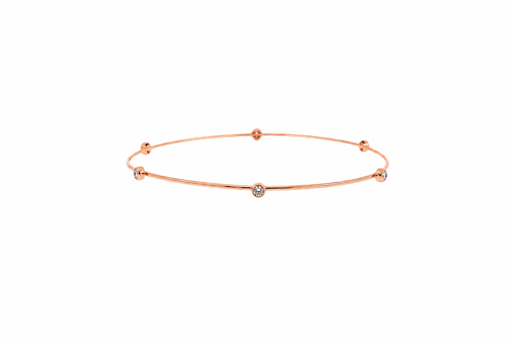 Pulsera brazalete con zirconitas