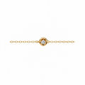 Pulsera plata 925 círculo gallonado con circonita