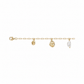 Pulsera plata 925 placas irregulares intercaladas con perlas