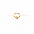 Pulsera plata 925 corazón 7x8mm