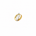 Anillo plata 925 dos alianzas 4mm y 2mm con zirconitas