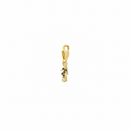 Charm Circonita - Caballito Mar 3*6 mm - Plata Bañado Oro Y Plata Rodiada