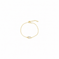 Pulsera en plata de primera ley rodiada y plata 925 bañada en oro