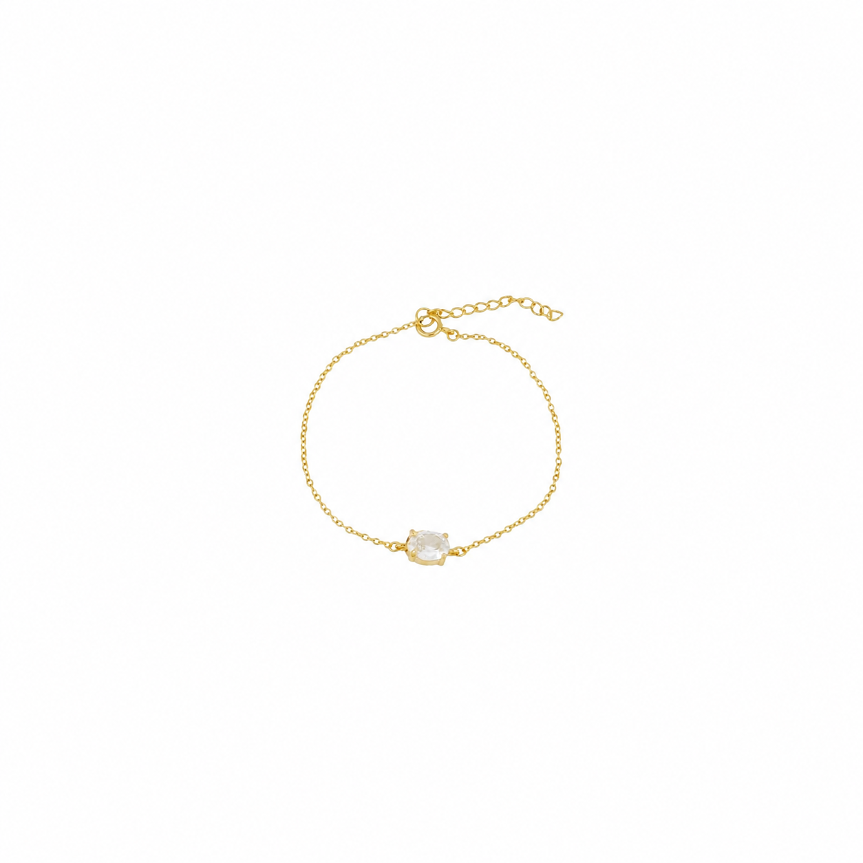 Pulsera en plata de primera ley rodiada y plata 925 bañada en oro