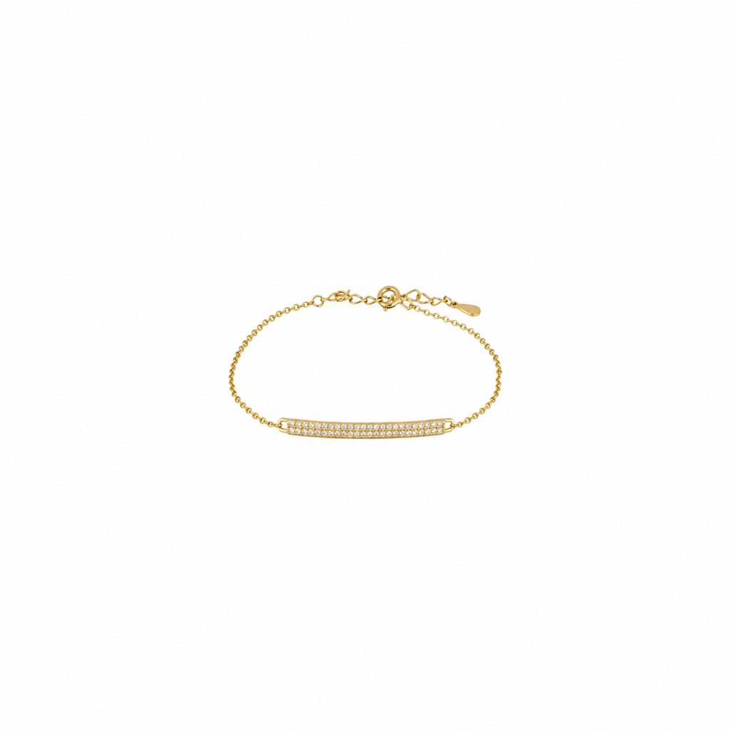 Pulsera en plata de primera ley, plata rodiada y plata 925 bañada en oro.