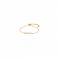 Pulsera en plata de primera ley rodiada y plata 925 bañada en oro.