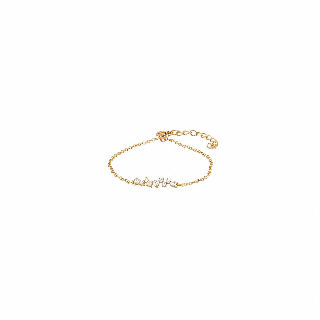 Pulsera en plata de primera ley rodiada y plata 925 bañada en oro.