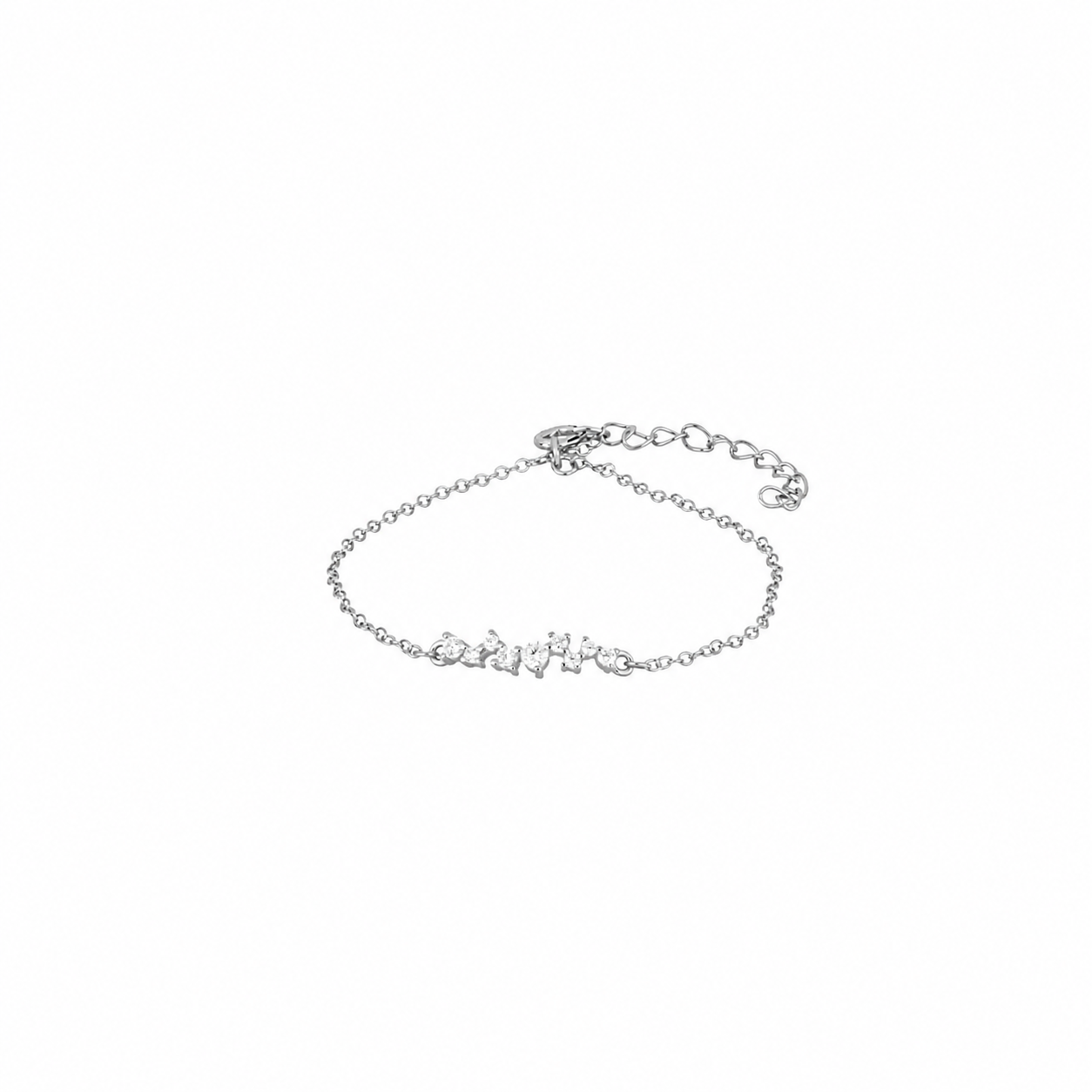 Pulsera en plata de primera ley rodiada y plata 925 bañada en oro.