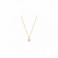 Collar Plata con piedra Moissanita - 6,5 mm - 38 + 4 cm - Bañado en Oro y Plata Rodiada