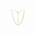 Collar plata 925 eslabón alargado de hilo redondo con zirconita