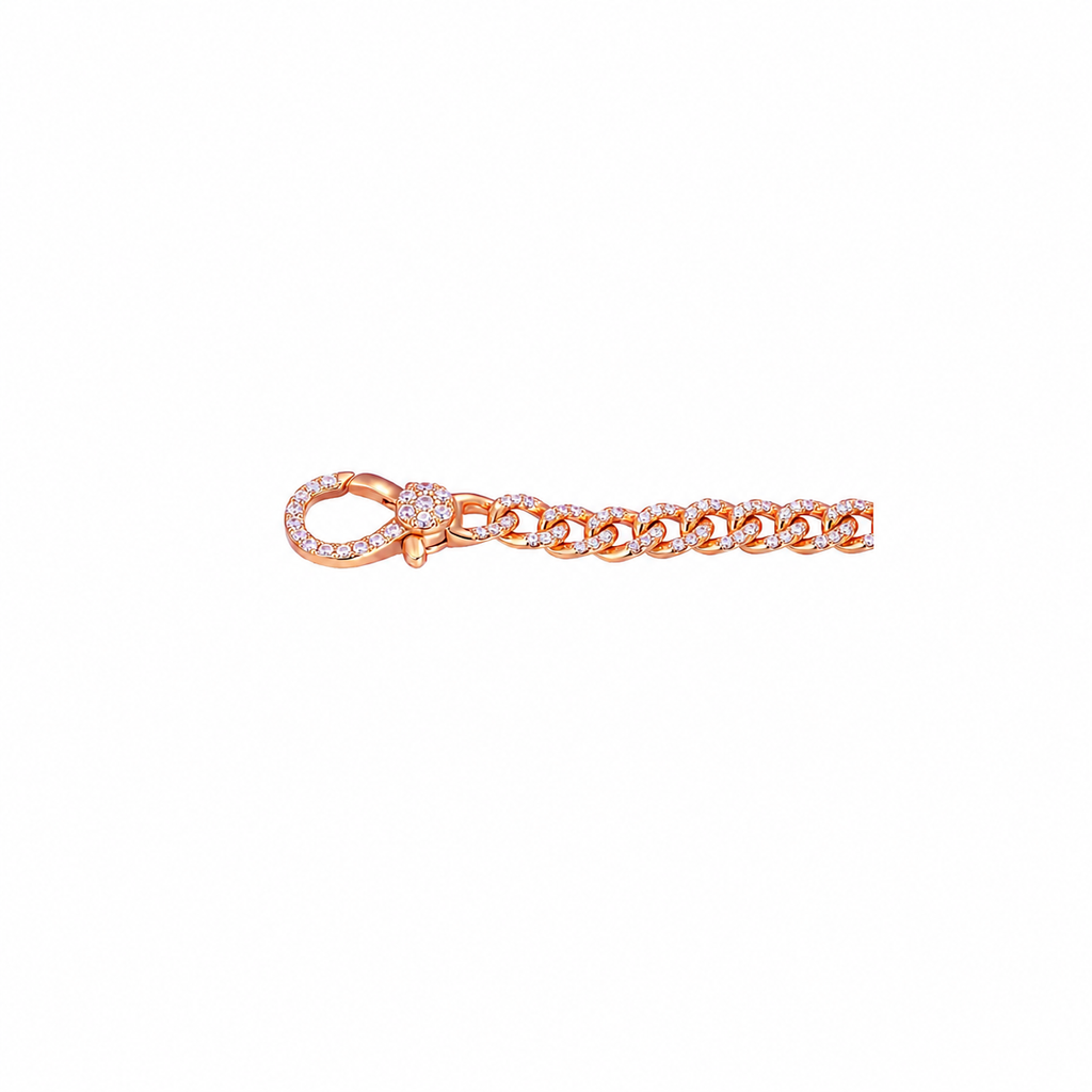 Pulseras plata 925 barbada con zirconitas