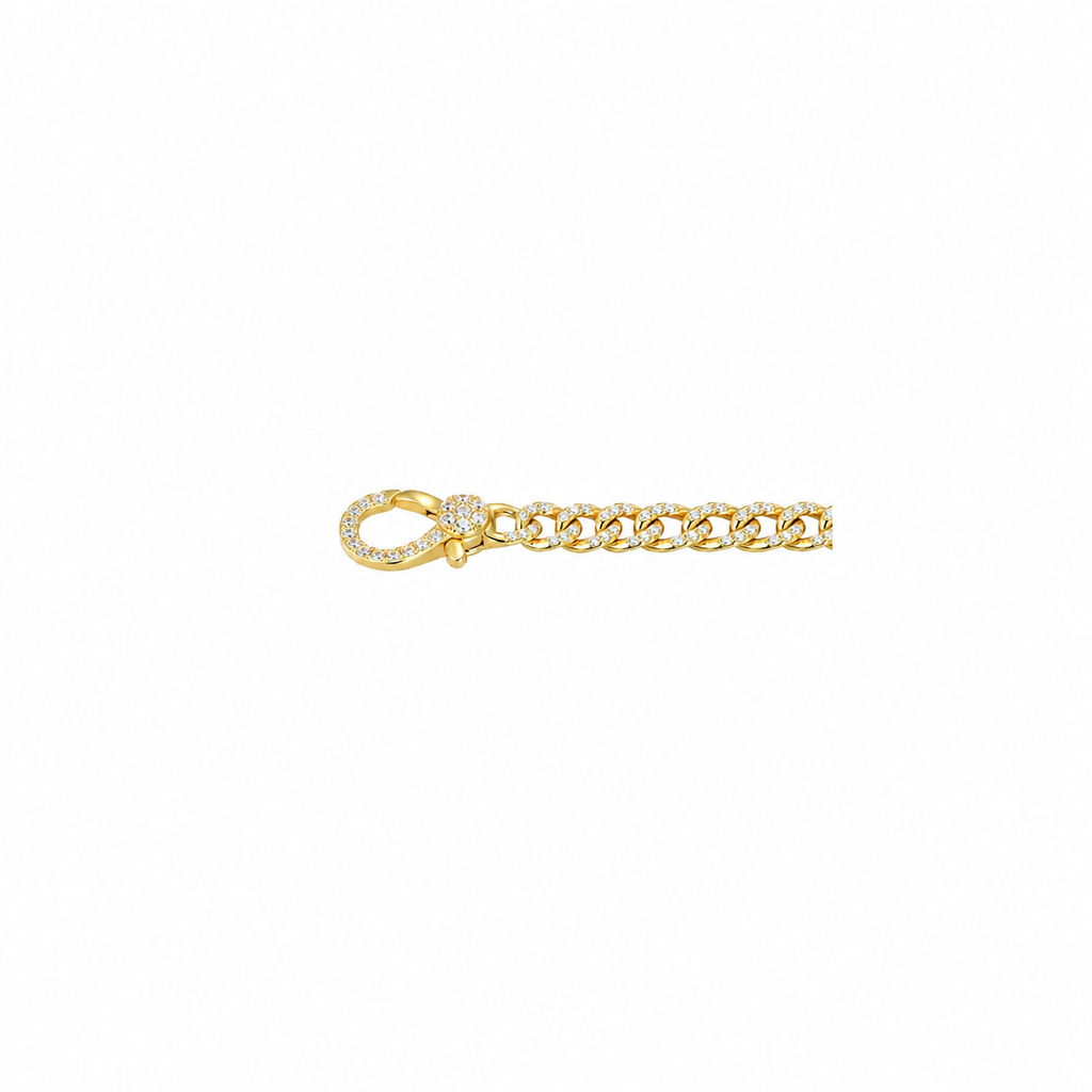 Pulseras plata 925 barbada con zirconitas